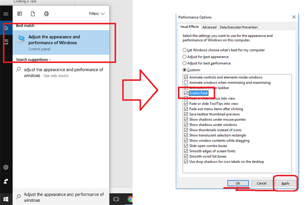 Taskbar window peeking not working e1a1692b-7cda-4b74-82ea-b2b9df42b118.png