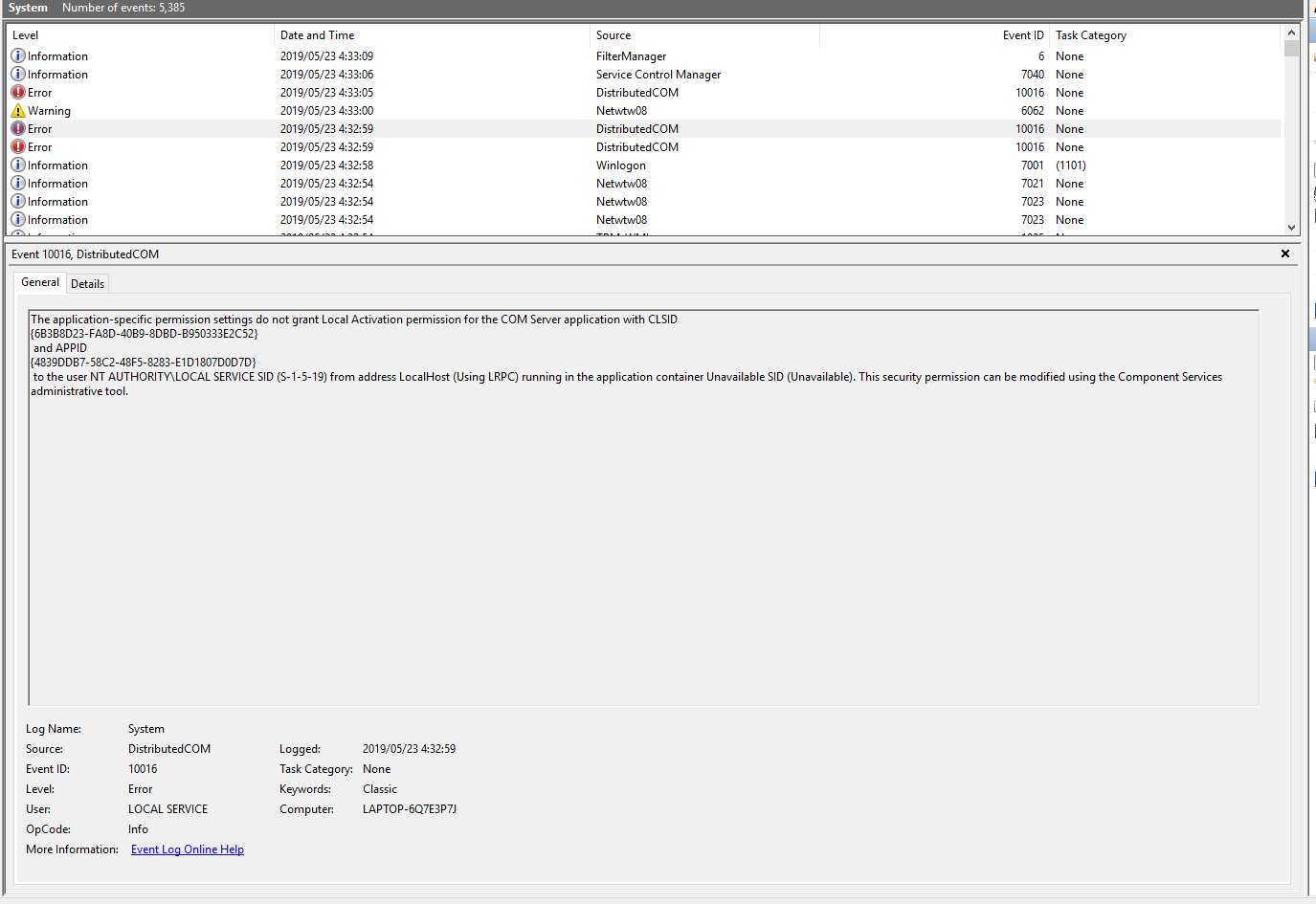 Why is my Laptop Regular Freezing? Event ID 10016 e22e158a-2ec1-4b7b-9f68-4eb5bc87f452?upload=true.png