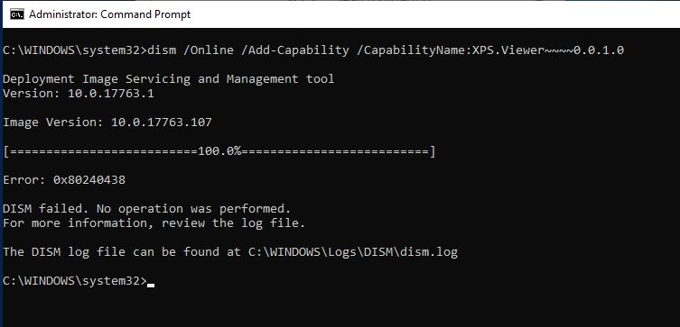 Not able to install xps viewer in Windows 10 version 1809 e2468c73-6f36-48d6-95d5-5987f7571f44?upload=true.jpg