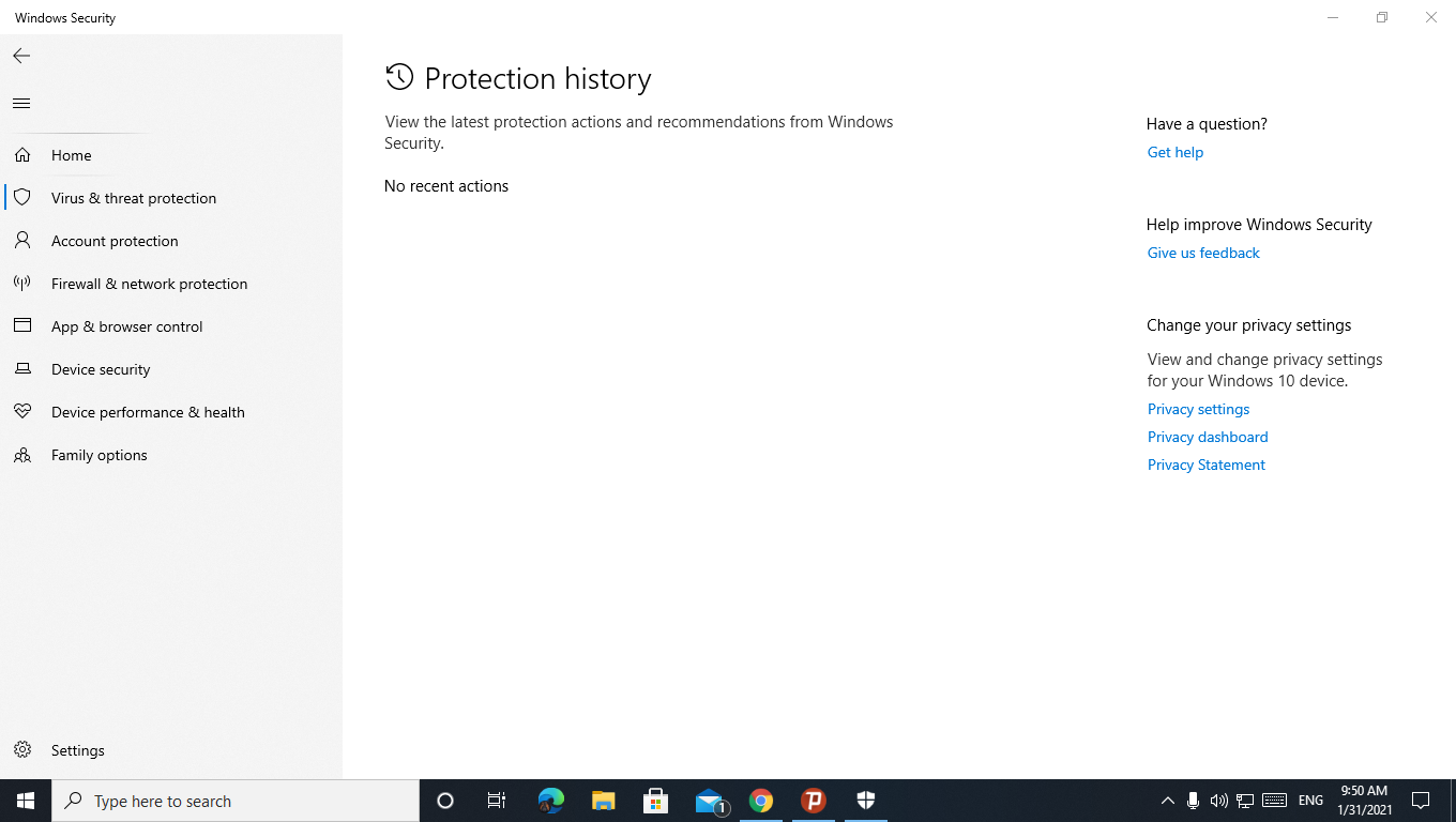 HI. When I'm going to windows defender's protection history it freezes and crashes without... e2906264-3973-4673-8085-a0c37124b477?upload=true.png