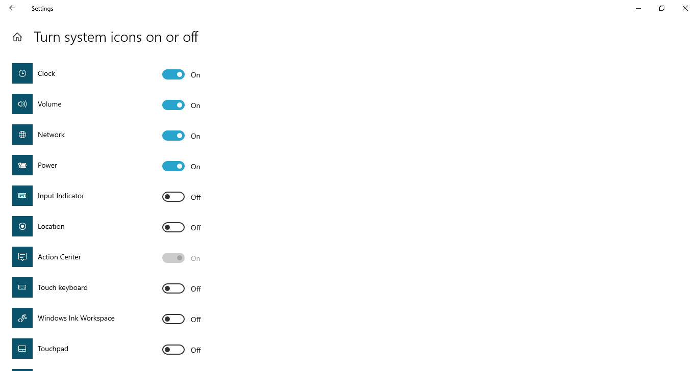 My action centre icon is not showing up and system icon settings is disabled e334c55f-ac7f-4d11-936e-8bd881c7ad17?upload=true.png
