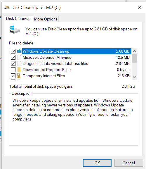cleanmgr no longer removes "windows Update Clean-up" files in w10 2004 OS build 19041.423 e3d39add-2345-457a-a7fa-cab908ea5dcb?upload=true.png