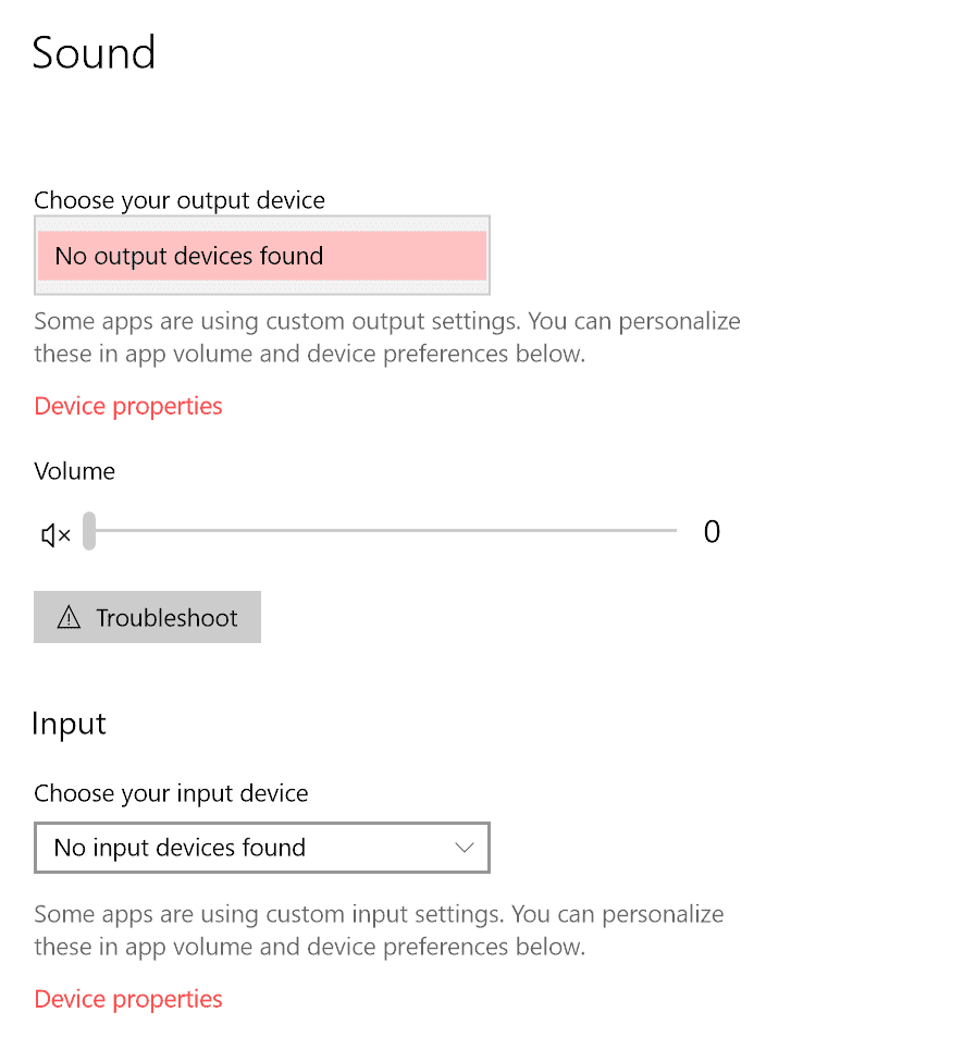 Internal Speakers not working