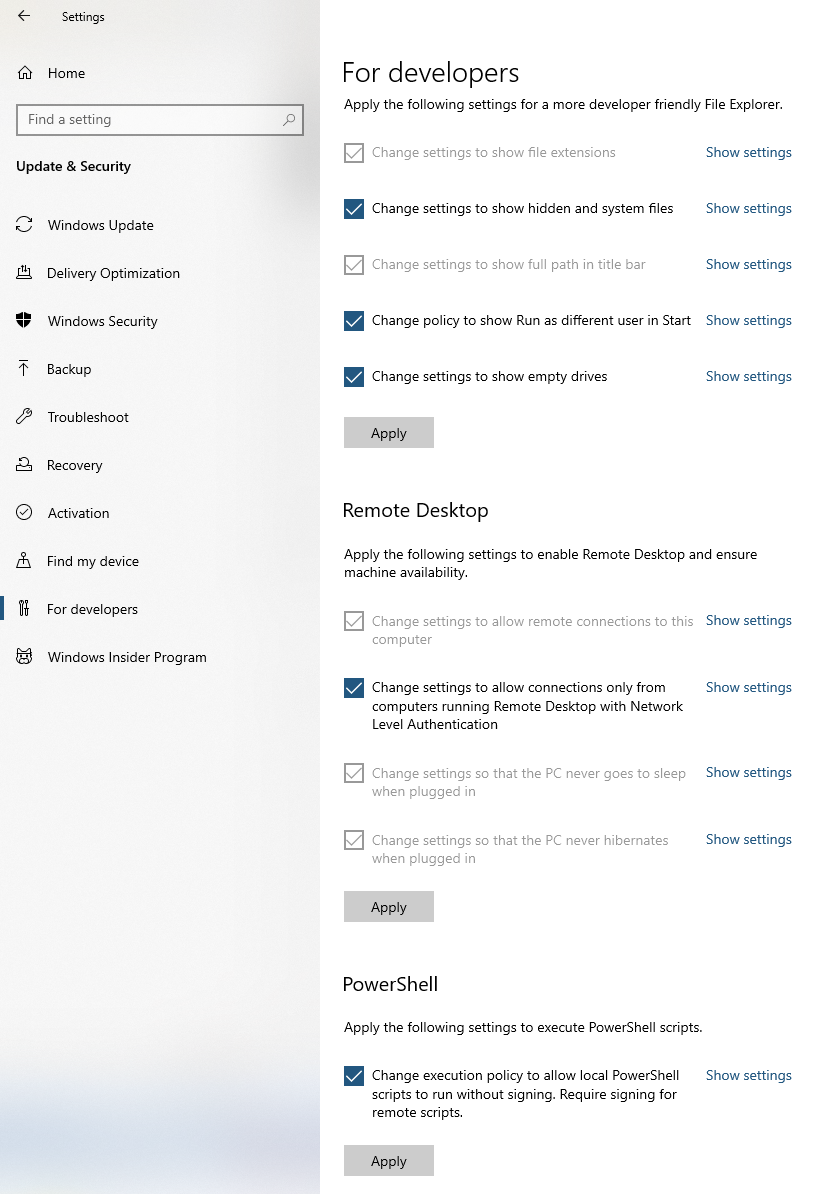 Settings for developers are all upside down e5147771-29fb-4cd6-946f-450e8631863e?upload=true.png