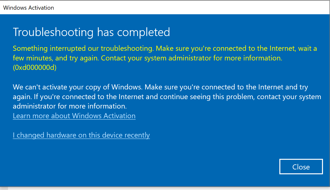 Unable to activiate Windows 10 after moving from VirtualBox to VMWare fusion e516982b-33b9-498c-985c-e7d04f22982d?upload=true.png