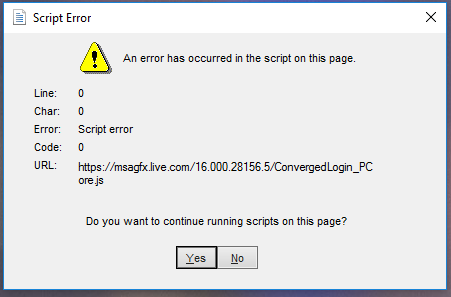 Scrip error when logging on every morning affecting multiple employees. e61b9fa4-07b8-4d42-9eda-30a2669a84c6?upload=true.png