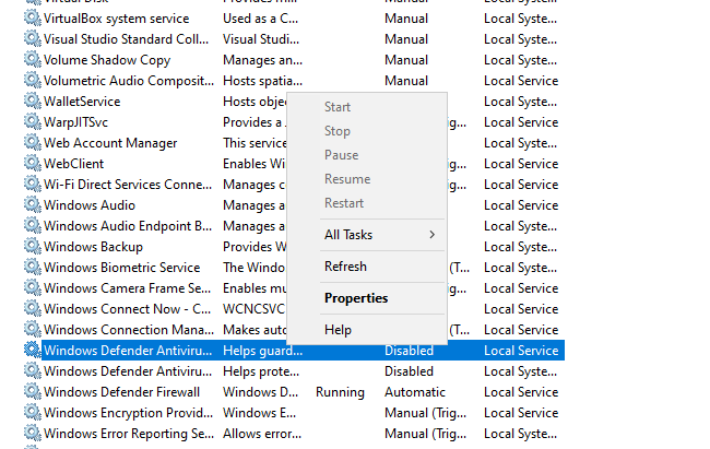 Cannot start any services e6450c80-a3ba-4511-94f7-cb15953031db?upload=true.png