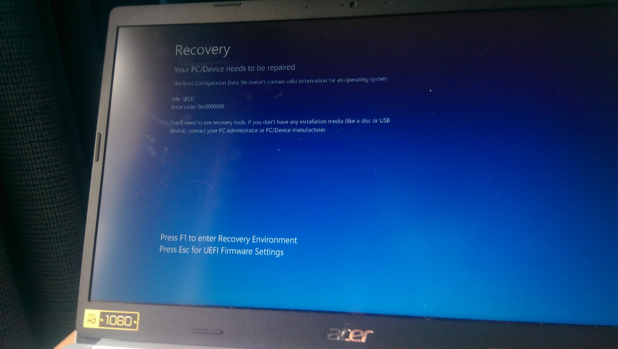 Windows 10 reinstall via geboote USB flash disk -stopcode 0xc0000021a and critical process died e65747ef-693a-4ba9-9127-647f9bfbc01b?upload=true.jpg