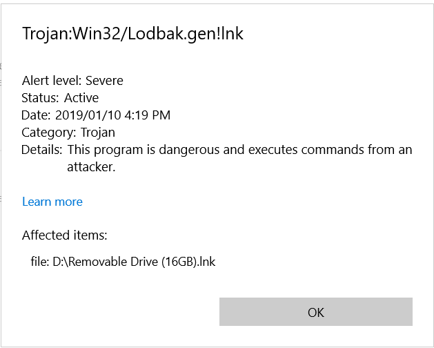 Unable to "remove" "active" virus in Windows Defender as USB drive is no longer present? e67e5f03-9207-4ddf-91cb-70fb2c061d35?upload=true.png