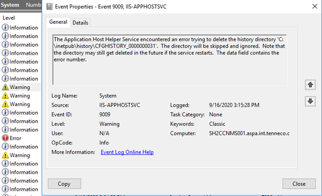 IIS "W3SVC" service keep getting disabled e6d15b74-13e3-4bc6-b1b0-4bbb34314f10?upload=true.png