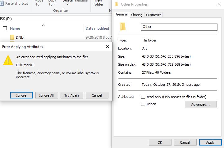 Folder has weird characters and will not delete off of flash drive. e6d377fb-4369-4578-8077-b838cb363a9d?upload=true.jpg