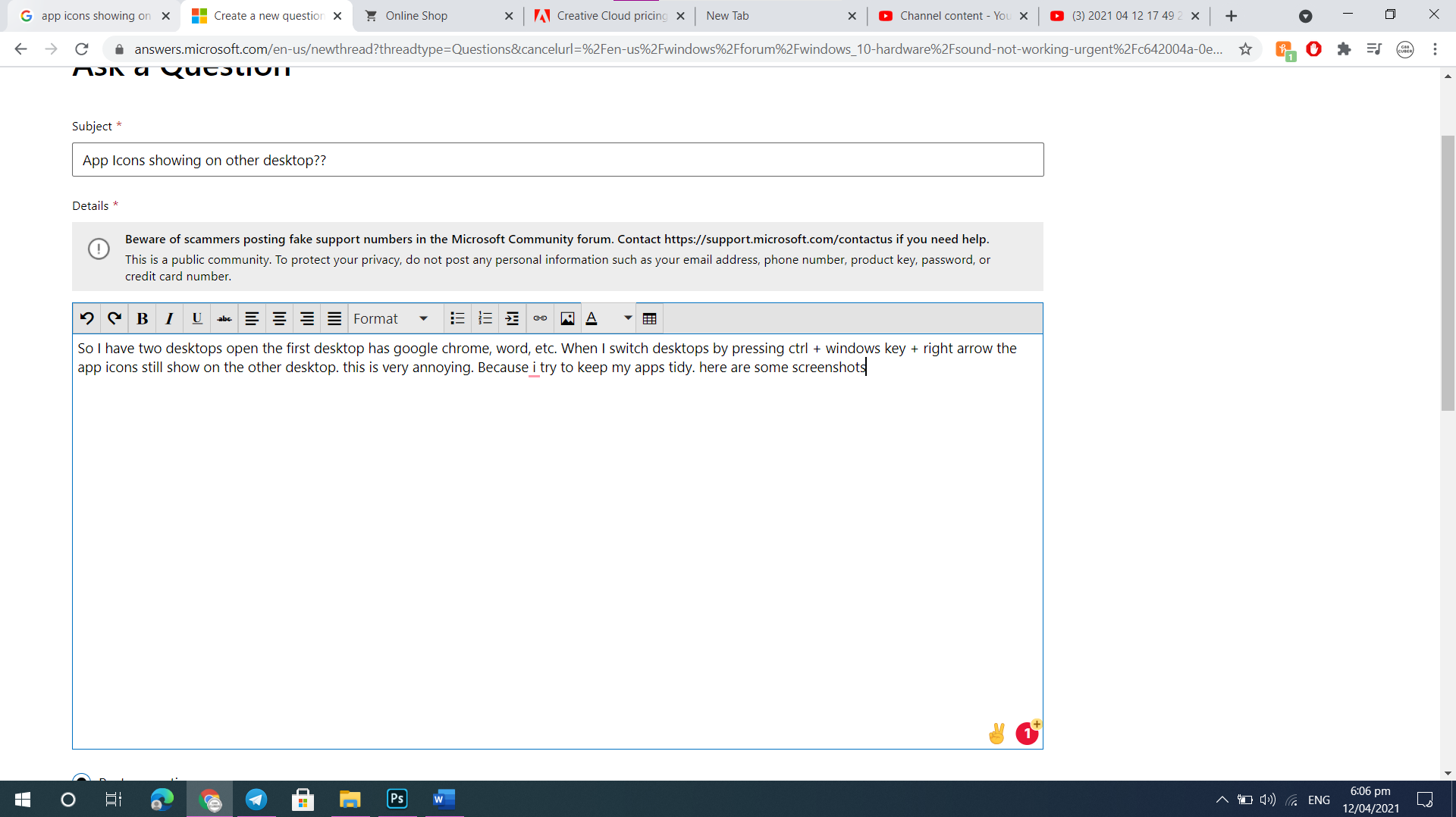 App Icons showing on other desktop?? e757e58e-dc28-4109-b81d-d49b65c9f852?upload=true.png