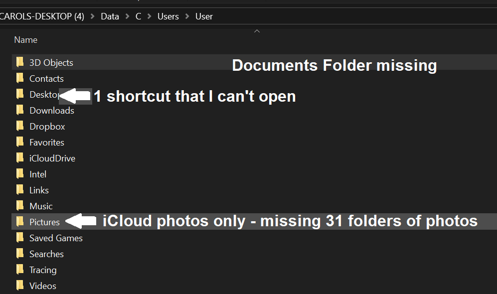 STUPID ONEDRIVE BACKUP DELETED AAAALLLLL OF MY FILES IN DESKTOP, PICTURES, AND DOCUMENTS. e79a39f0-a1c5-4ee0-b5da-e6859a3baed9?upload=true.png
