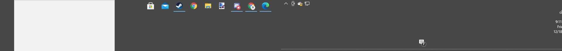 Task bar squished the time against the side of the screen e7e2f24d-8c67-4b98-9ee3-2ad2f43e6cb3?upload=true.jpg