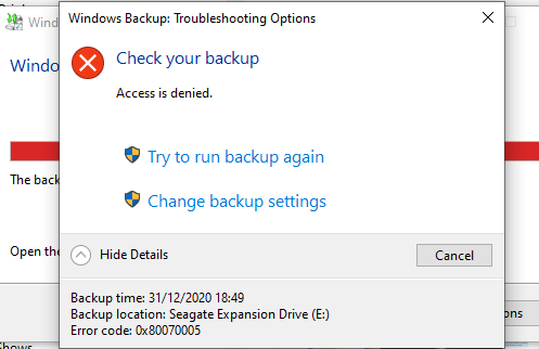 Backup & Restore Windows 7 Error code 0x80070005 Access is denied e81a70e5-3c64-4a52-954e-63a5c73a1d54?upload=true.png