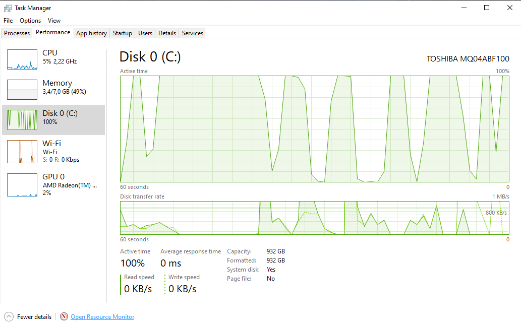 Not responding, 100 disk usage, late animation and sound on games, GPU drop to 0 e8a65b18-14fd-4687-8ba5-66be228898f7?upload=true.png