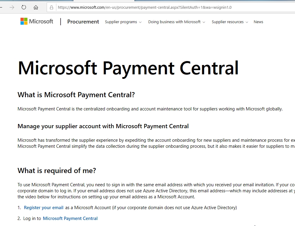 Just got an e-mail from "Microsoft Payment Central" about registering for a payee... e8be26e8-840f-4315-a30f-d2a2cc54c4e0?upload=true.jpg