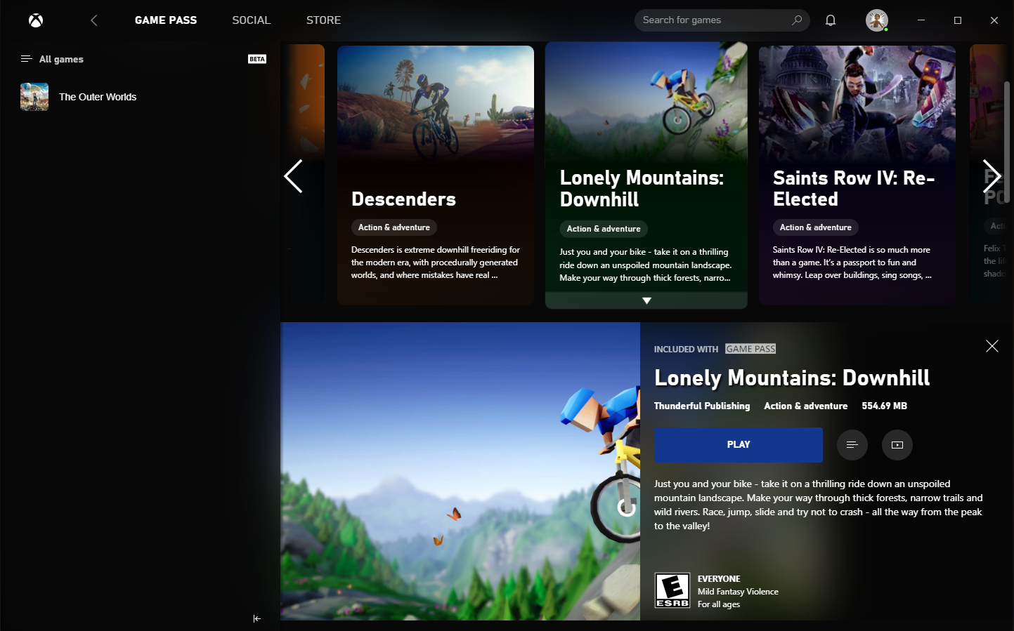 XBOX (beta) PC APP - Only one game shows under installed even though multiple games are... e8e4af27-8e13-411c-ba64-02a352119324?upload=true.png
