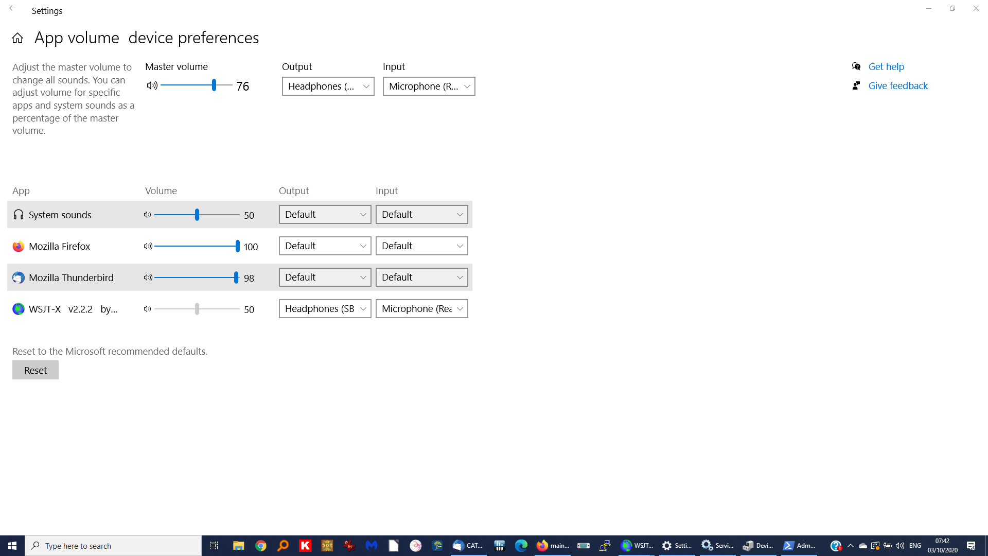 Windows 10 app Vol Device Prefences slider grayed out e956cb6d-2eeb-44d4-85ae-31c87c96c5f6?upload=true.png