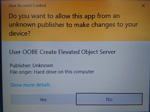 What does "User OOBE Create Elevated Object Server" do? in Windows 10 Pro 64 bit e99ca74c-e3e6-4c50-bad0-5436f2d77c83?upload=true.png