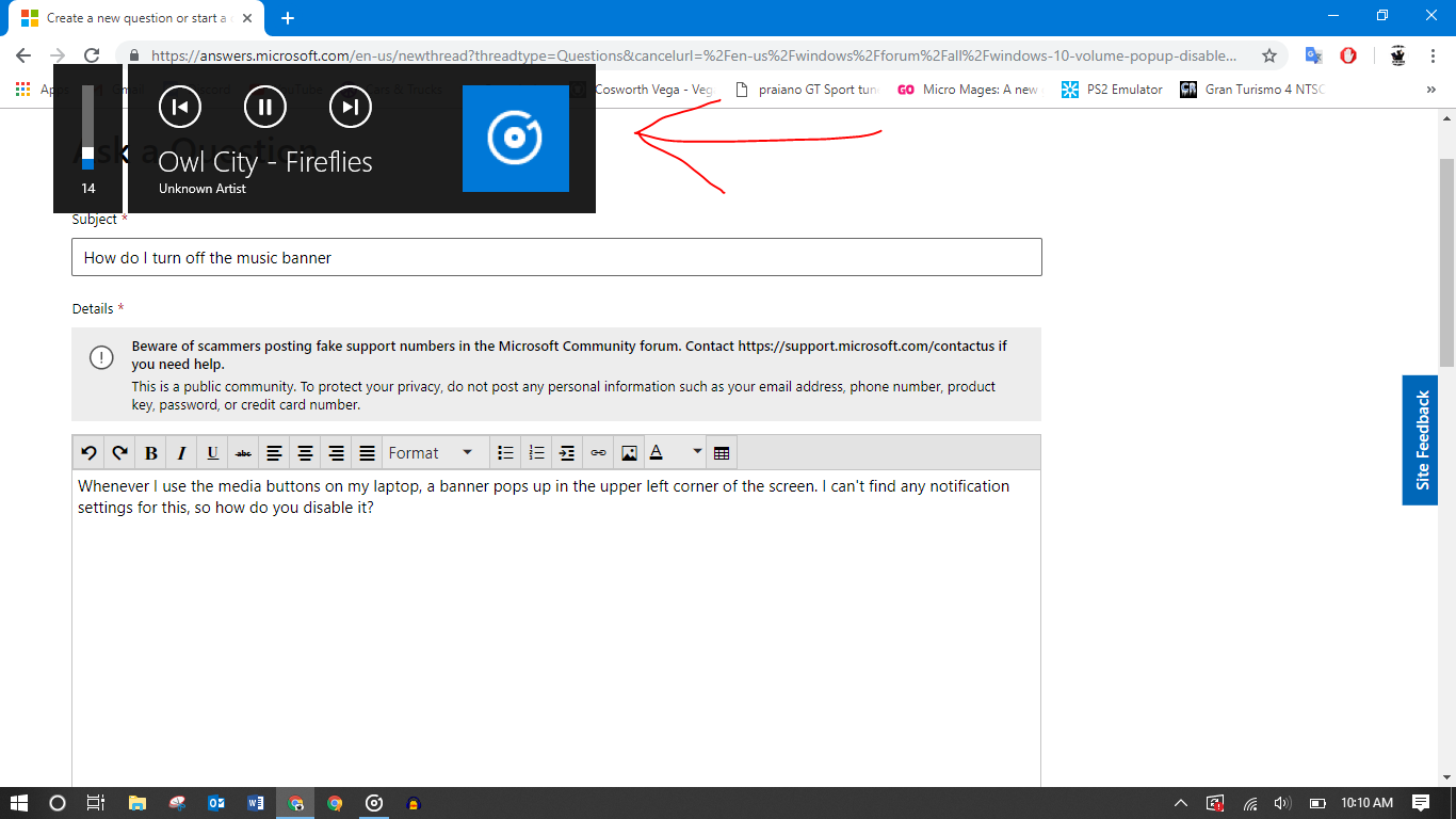 How do I turn off the Pop-Up Music Banner? e9b4a101-f71e-453f-b82f-7ca2313bedde?upload=true.png