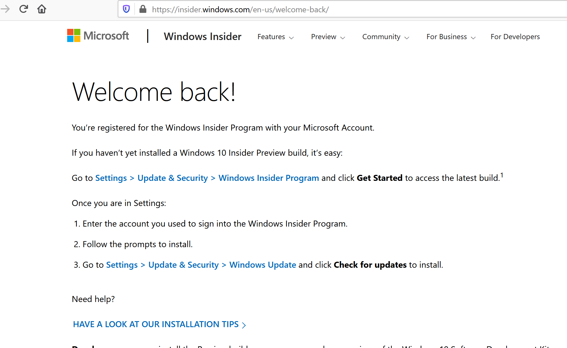Unable to register for insider program e9bfd894-5b68-4f93-bc3b-25eecba1fabd?upload=true.png