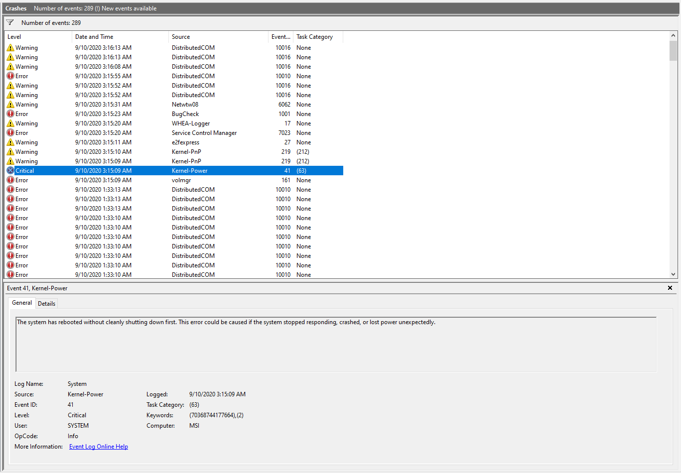 BSOD - volmgr 161, then Kernel-Power 41 e9e69f9e-dff8-41d6-87c5-82e5a7ab0f97?upload=true.png