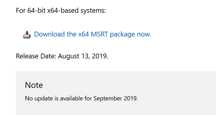 Latest (Sept 2019 Patch Tuesday) Version of Malicious Software Removal Tool ea6e1976-ee13-4709-b7b4-c080a37885f2?upload=true.png