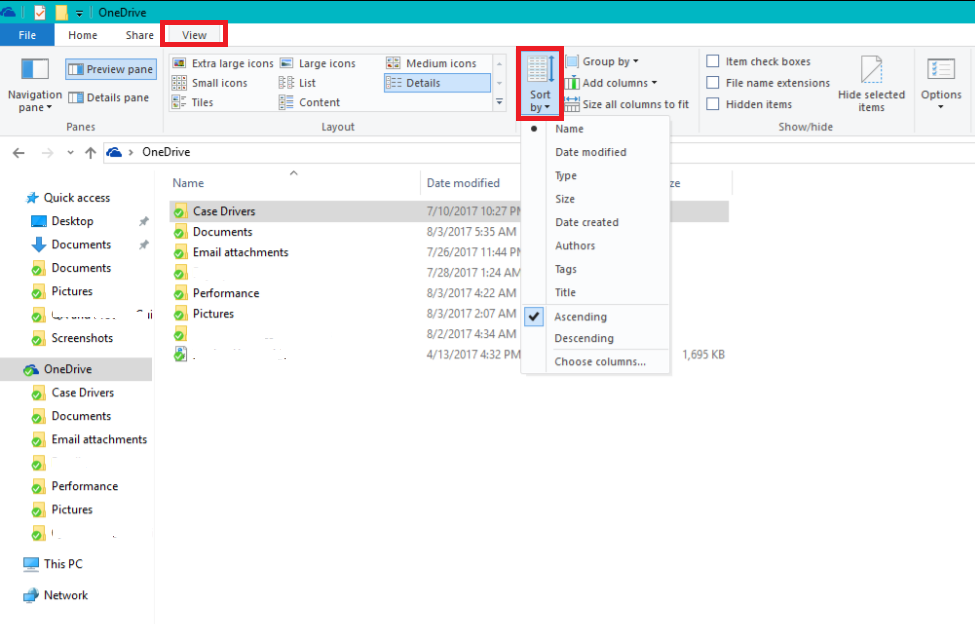 is there a way to default file explore to sorting by date ea8092d2-1503-4ff9-b2a2-42100640d71c.png