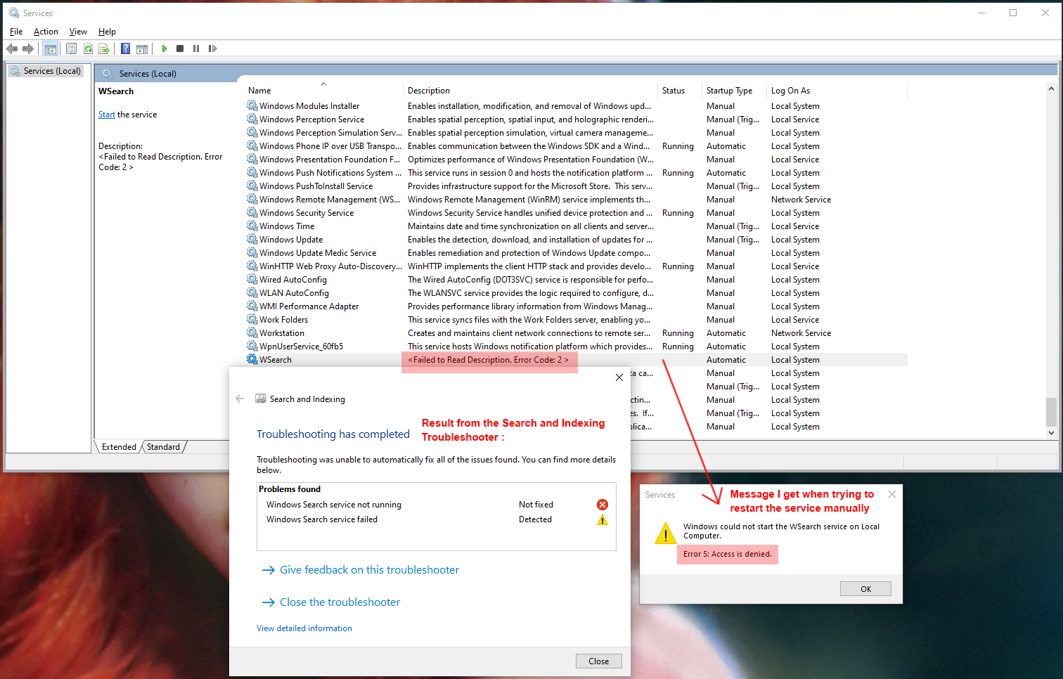 [SOLVED] SearchIndexer.exe has failed recently / WSearch Windows 10 / Feb 2020 <Failed to... ea8c41c6-b0b8-4b8d-af29-2a4179061e2e?upload=true.png
