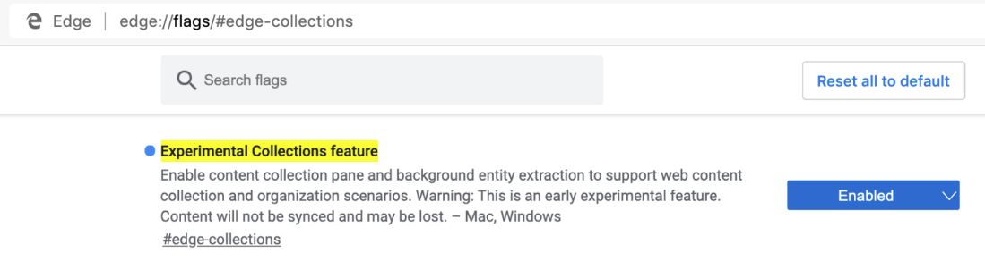 Collections is now available to test in Microsoft Edge Canary channel eabe5f921a8b05a9ae8c9b5619444436.png