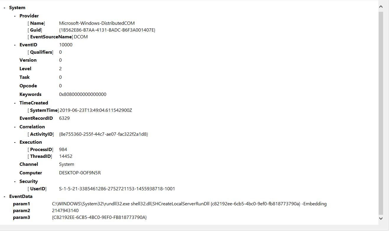 Jump lists not working and error in Event Viewer: "Unable to start a DCOM server:... eac87465-4496-44ba-b2d2-2c91b21490d5?upload=true.png