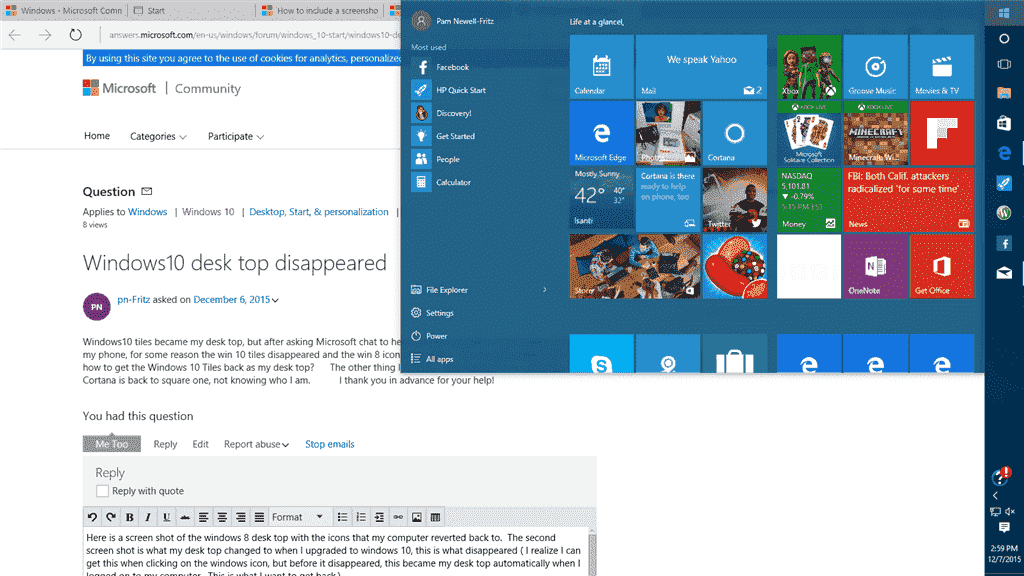 Desk top and iconsplus task bar  disappeared last week. eb4a304e-02a2-4bcb-94a8-071e66c59569.png