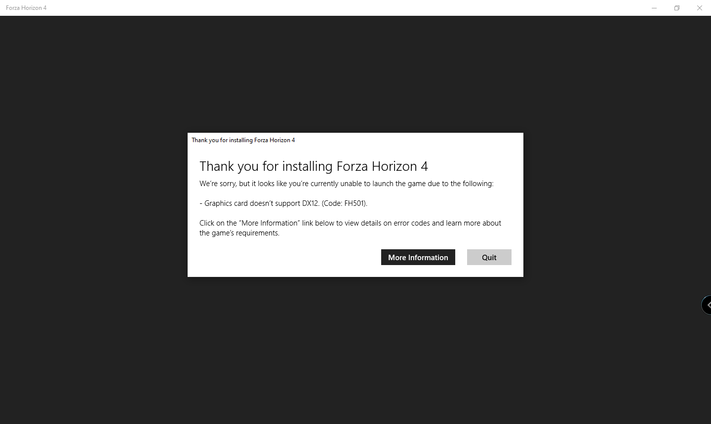 Forza Horizon 4 : graphic card doesn't support dx12 eb9ed173-d8cd-413d-9558-5f835357ce1a?upload=true.png