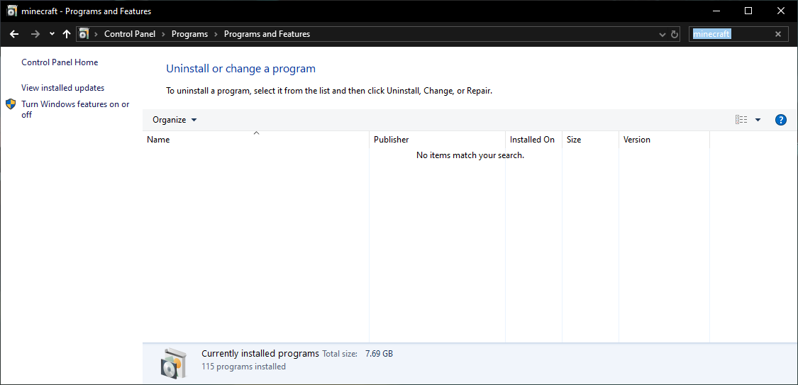 Uninstalled Minecraft but it still shows up in Windows Search eb9fef4c-8359-4f52-8a78-3b858a72e0e1?upload=true.png
