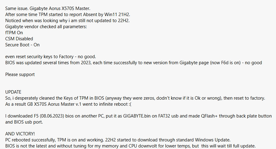 TPM Enabled in Bios, but not showing up on windows 10 EbLIevz1Qm4e%2Bcchpjn4dxC1I07%2BZv%2FymoAyIOrElE0roH%2FuVAnbD1e5voBBmoPmudi0FOg4PcEA%2FhYcEm4%3D.png