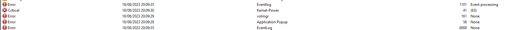 Windows 11 Pro: Recurring BSOD Event ID 41 / 161 / 56 / 6008 EBZrRhq5qieqQDY1owqswb%2fuCNJWM8xTg8T9hgeWkx7tHqeVKIubJjPyBdwA0fF2FehGkumuwvg8g2xQpO6WubpQHa0%3d.png