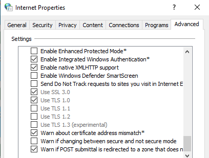 Switching from TLS 1.0 to 1.1, 1.2 in Windows 10 help requested ec0e4a7a-5ea8-42ff-adde-2f4f608198b3?upload=true.png