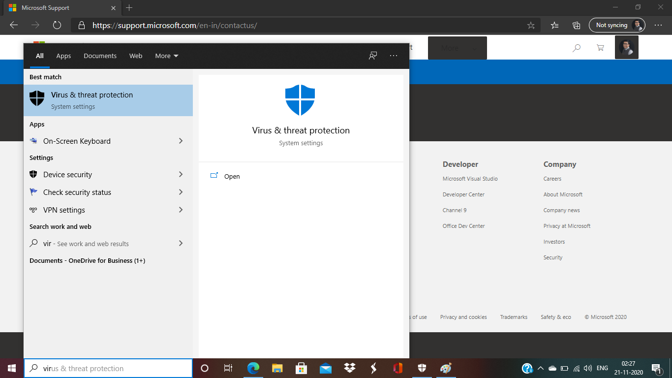 'Virus & Threat Protection' system option in my Windows 10 Home ec91ddde-e43a-4976-864a-c65d790fd54b?upload=true.png
