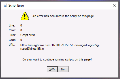 Scrip error when logging on every morning affecting multiple employees. ecaadc7e-9029-4c38-bf94-835a557325c9?upload=true.png