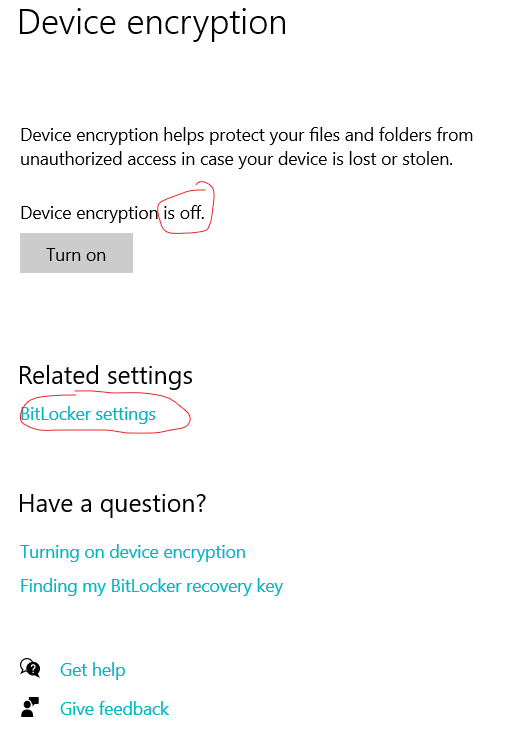 Bitlocker was installed on my Windows 10 Home Computer, and now it is gone. Cannot manage... ecdb71a1-bb71-4d03-872b-357f179340e8?upload=true.png