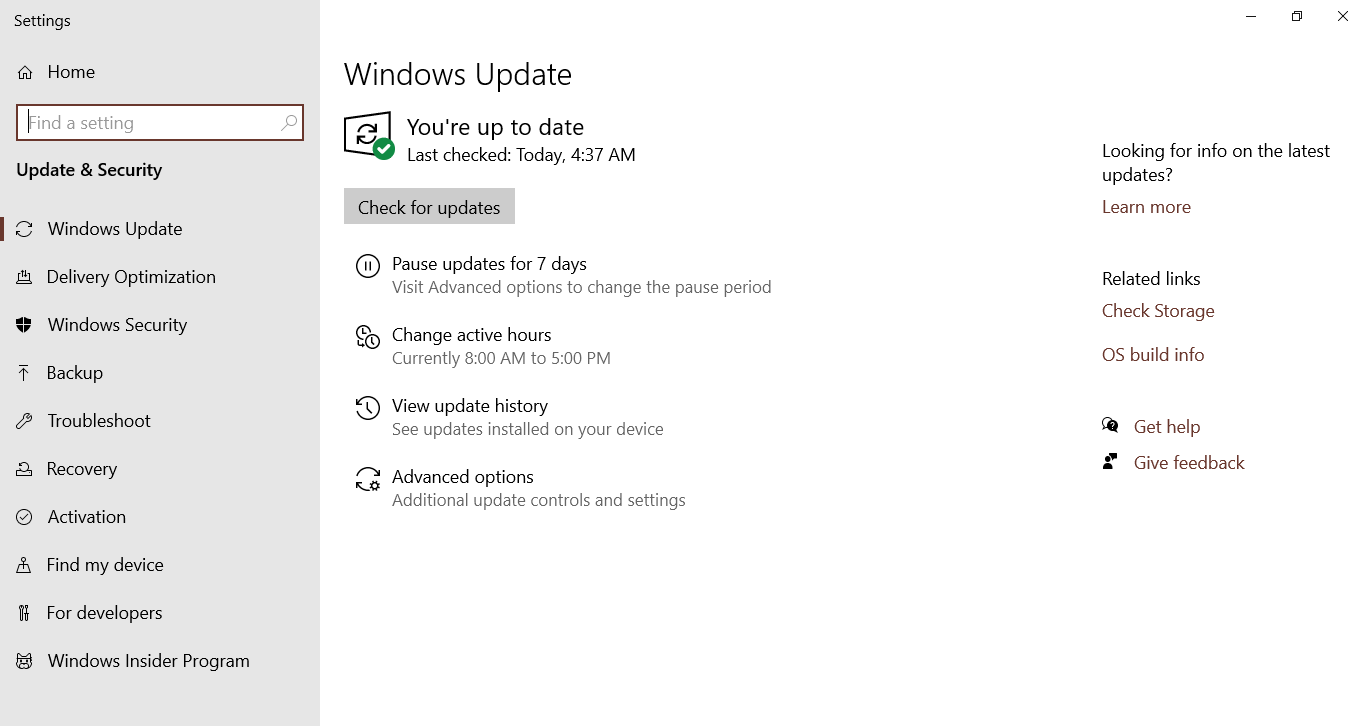 Windows 10 May 2020 Update not showing ece1f049-5216-49dd-b61f-26c7697ae0b0?upload=true.png
