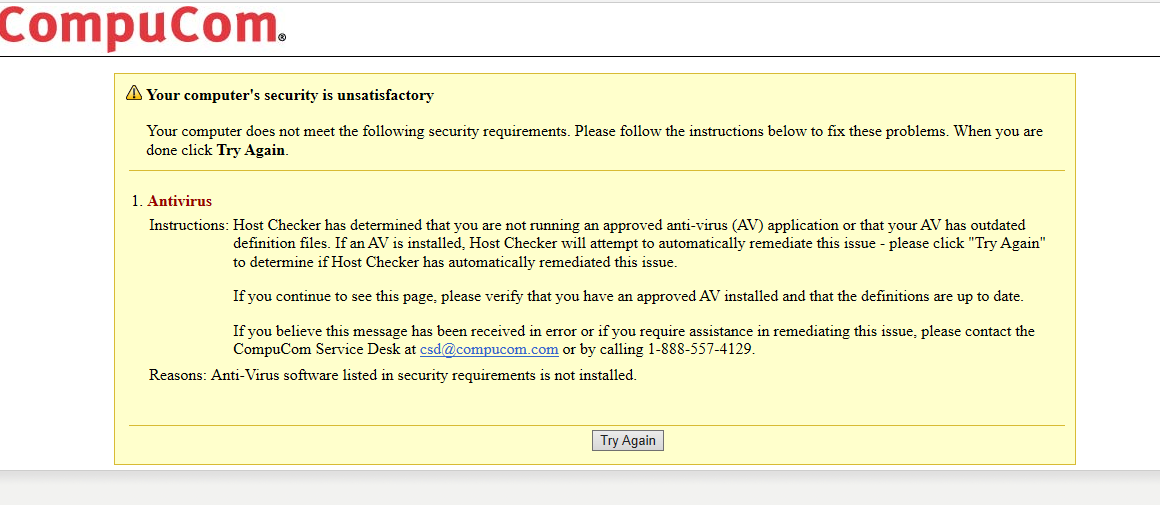 Host Checker has Failed and Windows Defender is updated and installed and also windows 10... ed18c445-afc1-44fe-b94a-1fec61060aca?upload=true.png
