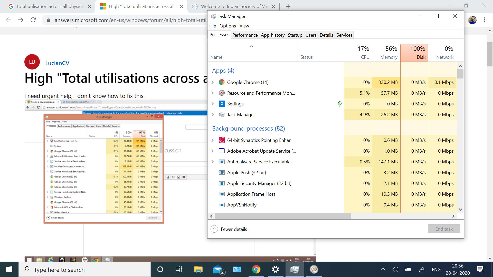 100% total utilisation across all physical drives ed313d72-a77a-4bf8-8e86-443f6df2a6b7?upload=true.png