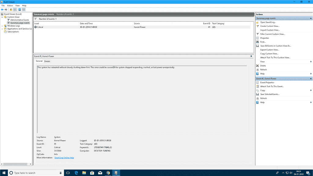 getting bsod error on windows 10 home sl 64 bit 1803. ed5f5313-0045-4ffb-bc70-49f77beff021.png