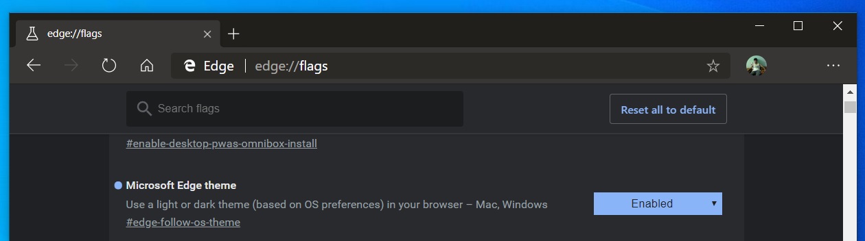 Microsoft Edge for Windows 10 picks up a new update with improvements Edge-flags-dark-mode.jpg