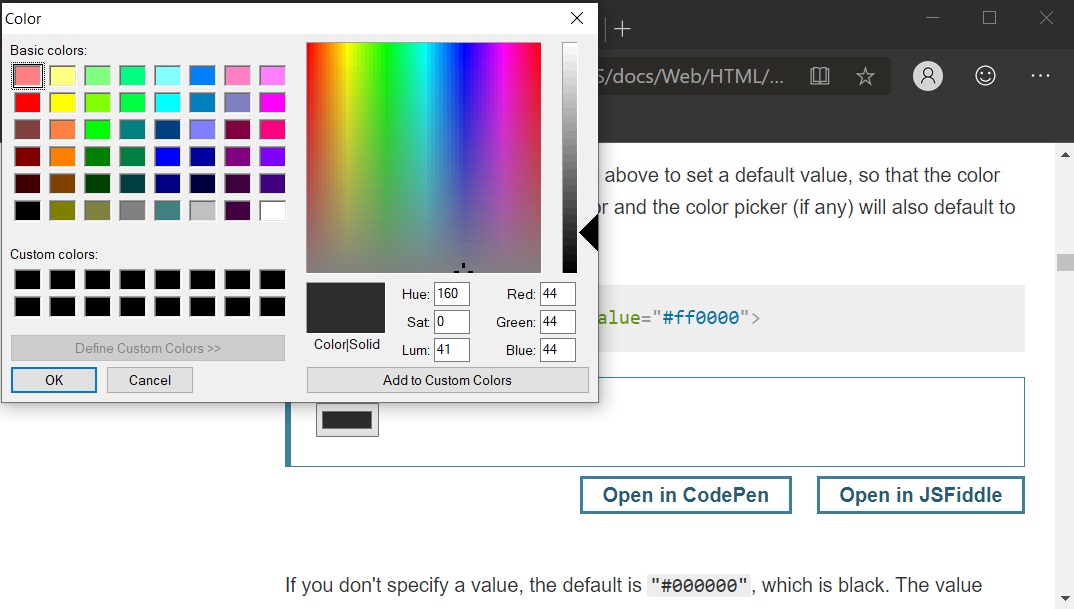 Microsoft Edge is getting a modern colour picker on Windows 10 Edge-old-colour-picker.jpg