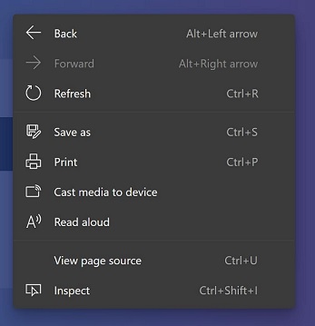 Hands-on with the early features of Microsoft Chromium Edge on Windows 10 Edge-right-click-menu.jpg