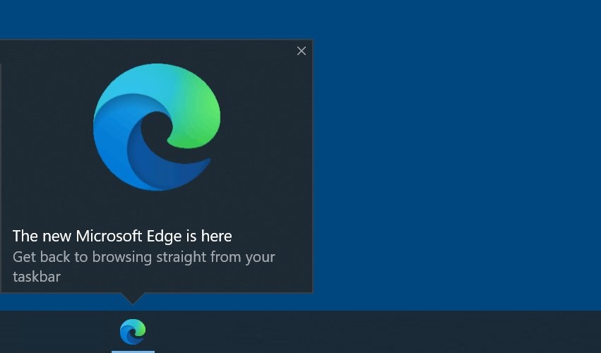 Microsoft now has recommendation for Edge browser in the taskbar Edge-taskbar-ad.jpg