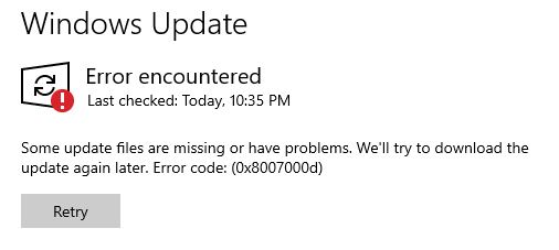 Some update files are missing or have problems. We'll try to download the update again... ee1ac028-30d4-4a65-9a94-cdc67dffb10e?upload=true.jpg